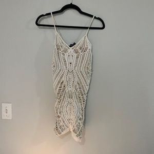 Bebe white knit bodycon dress. Size: P/S